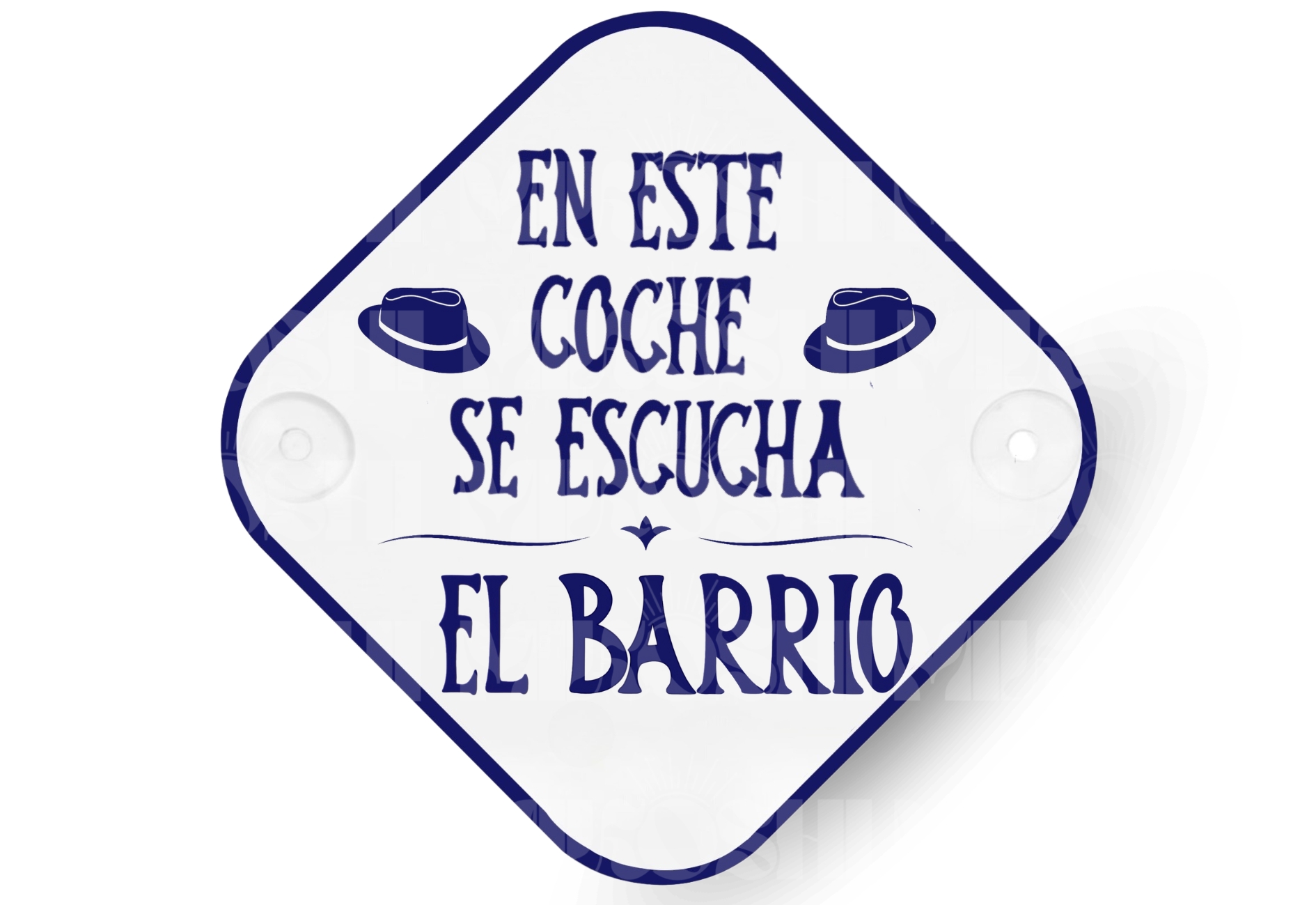 Placa coche - EL BARRIO (sombreros)